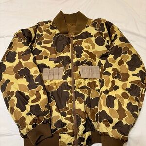 Vintage Columbia Duck Camouflage Bomber Jacket